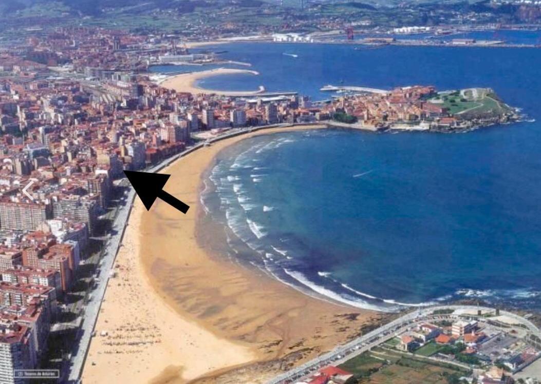 Atico Marques Playa Centro - Garaje Opcional Appartement Gijón Buitenkant foto